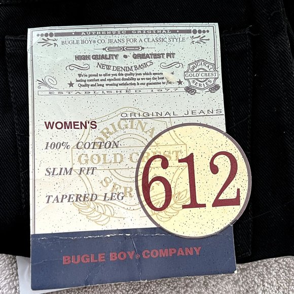 Bugle Boy Jeans Sz 2 Y2K High Rise Slim Fit Black Pant NWT - Picture 10 of 13